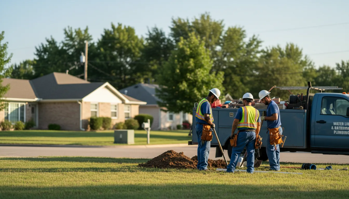 Residential water line and bathroom plumbing service in Wentworth, SD